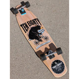 36" Ten-Eighty Longboard Skateboard Surfboard Bear on BMX Bike Bravo Sports