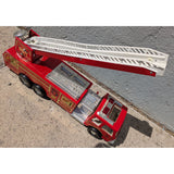 AS-IS Vintage Tonka 5 Red Fire Ladder Truck Large Toy (Missing Water Cannon)
