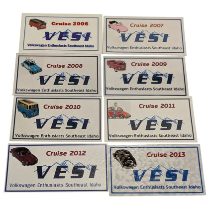 Volkswagen Cruise 2006-2013 VESI Fridge Magnet Lot 8 Southeast Idaho VW Club Set