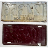 1920 & 1948 Massachusetts License Plate 124 356 & 104 356 Porsche