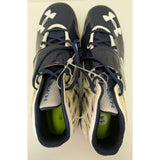 14 Men's Under Armour Yellow Navy Football Cleats 1276701-100 Team Spine Nitro Mid Shoe UA