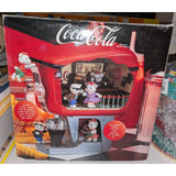 Lighted Action Musical Enesco Coca Cola Soda Shop Diner Hop Bears Rock Music Box