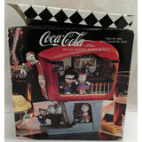 Lighted Action Musical Enesco Coca Cola Soda Shop Diner Hop Bears Rock Music Box