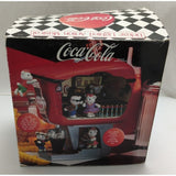 Lighted Action Musical Enesco Coca Cola Soda Shop Diner Hop Bears Rock Music Box