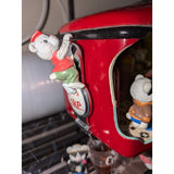 Lighted Action Musical Enesco Coca Cola Soda Shop Diner Hop Bears Rock Music Box