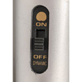 8' Foot Wire Used Dynamic Microphone Wired Silver With On/Off Switch & 1/4 Inch Jack