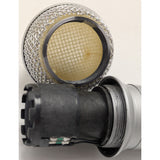8' Foot Wire Used Dynamic Microphone Wired Silver With On/Off Switch & 1/4 Inch Jack