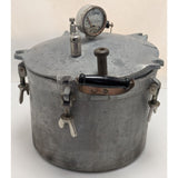 7 QT Quart Kook Kwick Steam Pressure Cooker Canner Guage Aluminum Vintage Kitchenware Wood Handle