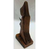 9" Carved Wood Priest Rosary Mexico Wooden Monk Reading Bible Figurine Figure