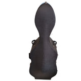 4/4 Black Cello Case 52" Excelsior Hard Shell Key Lock Blue Velvet Lining Vintage 1950s MCM
