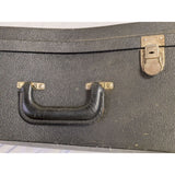 4/4 Black Cello Case 52" Excelsior Hard Shell Key Lock Blue Velvet Lining Vintage 1950s MCM