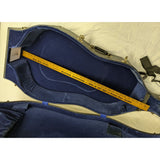 4/4 Black Cello Case 52" Excelsior Hard Shell Key Lock Blue Velvet Lining Vintage 1950s MCM