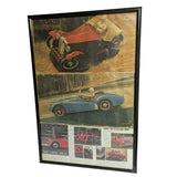 JB Deneen TR3 Triumph TR3A MG TD MGTC MGTD Vintage Sports Car Art Framed Poster Print