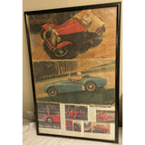 JB Deneen TR3 Triumph TR3A MG TD MGTC MGTD Vintage Sports Car Art Framed Poster Print