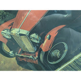JB Deneen TR3 Triumph TR3A MG TD MGTC MGTD Vintage Sports Car Art Framed Poster Print