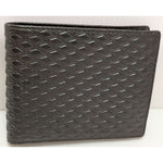Textured Men's Wenz Tri-Fold Leather Wallet With Snap Closure & Card Slots