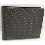 Textured Men's Wenz Tri-Fold Leather Wallet With Snap Closure & Card Slots
