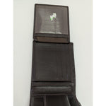 Textured Men's Wenz Tri-Fold Leather Wallet With Snap Closure & Card Slots