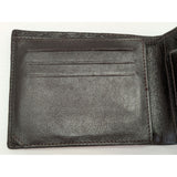 Textured Men's Wenz Tri-Fold Leather Wallet With Snap Closure & Card Slots