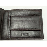 Textured Men's Wenz Tri-Fold Leather Wallet With Snap Closure & Card Slots