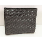 Textured Men's Wenz Tri-Fold Leather Wallet With Snap Closure & Card Slots