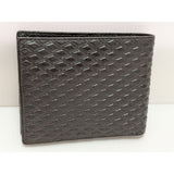 Textured Men's Wenz Tri-Fold Leather Wallet With Snap Closure & Card Slots