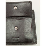 Textured Men's Wenz Tri-Fold Leather Wallet With Snap Closure & Card Slots