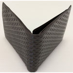 Textured Men's Wenz Tri-Fold Leather Wallet With Snap Closure & Card Slots
