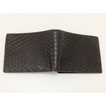Textured Men's Wenz Tri-Fold Leather Wallet With Snap Closure & Card Slots