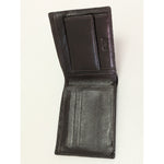 Textured Men's Wenz Tri-Fold Leather Wallet With Snap Closure & Card Slots