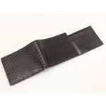 Textured Men's Wenz Tri-Fold Leather Wallet With Snap Closure & Card Slots
