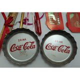 Lot Coca Cola 1973 Mini Tray Santa Ornament 3D glasses Ruler Pen Empty Lite Box