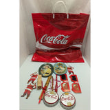 Lot Coca Cola 1973 Mini Tray Santa Ornament 3D glasses Ruler Pen Empty Lite Box