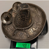 48 Grams 925 Sterling Silver Temcha Brooch Pin Sombrero Hat Mexico Eagle Snake Flowers Vintage