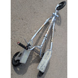 2008 Triski 3 Three Wheel TS8 Adult Carve Scooter Cambering Foldable Trikke Chrome Vintage