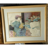 DRAFT MAKE OFFER PAINTING Framed Alvar Sunol Allegories Of The Arts Lithograph Wood Frame Large Print