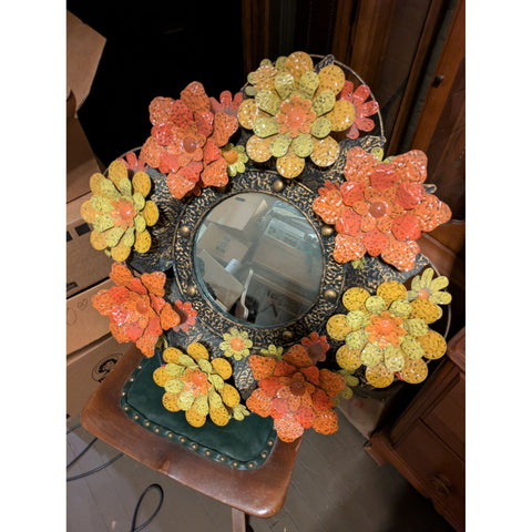 Decorative Floral Mirror Metal Sculpture Art Piece MAKE OFFER