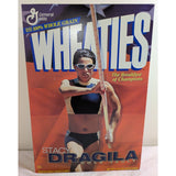2000 Stacy Dragila Pole Vault 17.4 Oz Wheaties General Mills Cereal Box Cardboard ISU to Olympic Gold American