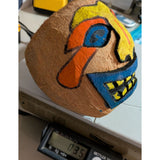 Tiki Carved Hand Painted Coconut Shell Can Candle Holder Planter Pot Colorful Ha