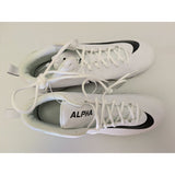 Size 13 Nike Alpha Mens Football Cleats White Black Fast Flex 878122-100