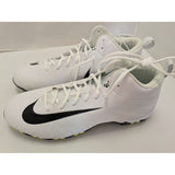Size 13 Nike Alpha Mens Football Cleats White Black Fast Flex 878122-100
