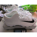 Size 13 Nike Alpha Mens Football Cleats White Black Fast Flex 878122-100