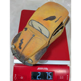 8" Yellow Junkyard VW Bug Split Window 1998 S.S. Sarna Beetle Car Resin Americana Scrapbook Hand-Painted