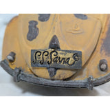 8" Yellow Junkyard VW Bug Split Window 1998 S.S. Sarna Beetle Car Resin Americana Scrapbook Hand-Painted