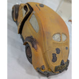 8" Yellow Junkyard VW Bug Split Window 1998 S.S. Sarna Beetle Car Resin Americana Scrapbook Hand-Painted