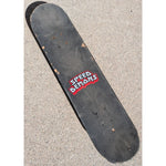 30" Speed Demons Skateboard Skull Horns Graphics Red White Checker Wheels Worn Skate Board