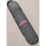 30" Speed Demons Skateboard Skull Horns Graphics Red White Checker Wheels Worn Skate Board