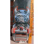 30" Speed Demons Skateboard Skull Horns Graphics Red White Checker Wheels Worn Skate Board
