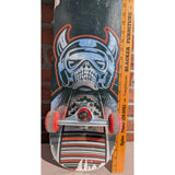 30" Speed Demons Skateboard Skull Horns Graphics Red White Checker Wheels Worn Skate Board