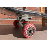 30" Speed Demons Skateboard Skull Horns Graphics Red White Checker Wheels Worn Skate Board